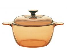 Visions VS-1 1/2/CL - Pentola Versa da 1,5 litri in vetroceramica Pyroceram, con coperchio in vetro, marrone
