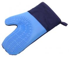 Fackelmann 42760 - Guanto da Cucina in Silicone e Stoffa da Appendere, 28 cm