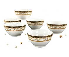 Creatable 15088Â Serie, Villa Table stosa, Ciotola Set 6Â Pezzi Porcellana, Multicolore, 19Â x 15Â x 16Â cm