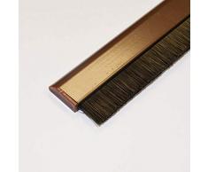 CONFORTEX 12028 Paraspifferi Alluminio con Spazzola Retrattile, Marrone, 100 x 0,8 x 4,3 cm.