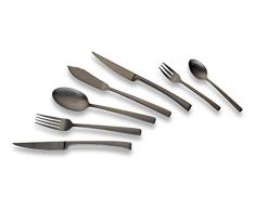 ECHTWERK Servizio di Posate da 42Â Pezzi, Acciaio Inossidabile, Nero, 24,5Â x 34,5Â x 6,5Â cm,Â âÂ unitÃ 