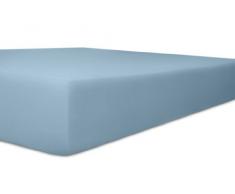 Kneer, Lenzuolo con Angoli Elasticizzati in Jersey, Singolo, per Bambini, Blu (Blau), 40 cm x 80 cm
