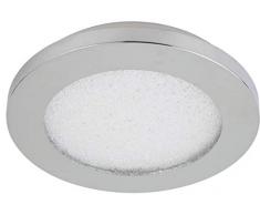 WOFI PEGGY - Plafoniera in plastica, 9 W, colore: Cromo