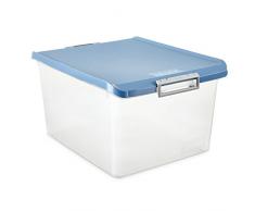TATAY 1150005 - Scatola multiuso, 35 l, in plastica, 47 x 37 x 26 cm, colore: Blu acciaio