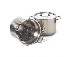 Excelsa Pastamica Pentola Cuoci Pasta (Adatta allinduzione), CapacitÃ : 6 Litri, Acciaio Inox