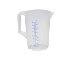 Hünersdorff 937000 Caraffa Graduata da 2.000 Ml, Pp, 2 Scale Manico Chiuso, Trasparente