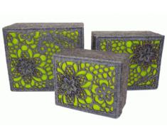 Geko Calce scatole portaoggetti, Set di 3