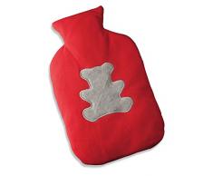 Macom Enjoy & Relax 922 Boule No Water in Morbido Tessuto, Riscaldabile nel Microonde e Refrigerabile nel Freezer, Rosso/Grigio