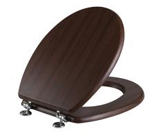 Bisk - Copriwater in Legno MDF, Marrone Scuro, 37,1Â x 6Â x 46,4Â cm