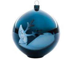 Alessi Blue Christmas AAA07 3 Decorazione per Albero di Natale, Vetro soffiato, Blu, 10x10x10.70 cm