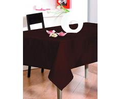 CALITEX - Tovaglia in taffetà , Quadrata, 140 x 140 cm, Colore: Cioccolato