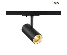 SLV NOBLO - Faretto in alluminio con adattatore 1P, 2700 K, 36°, 7,5 W, colore: Nero