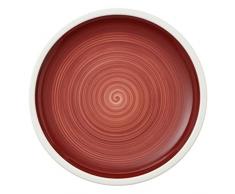 Villeroy & Boch Manufacture Rouge Piatto da Pizza, 32 cm, Porcellana Premium, Rosso