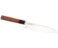 Kai Europe MGR-170U Seki Magoroku Red Wood - Coltello santoku, Lama da 17 cm, Manico in Legno Rosso