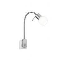 Trio Leuchten Faretto Parete G9, 3.5 W, Nickel Satinato, 20 x 4.7 x 40 cm