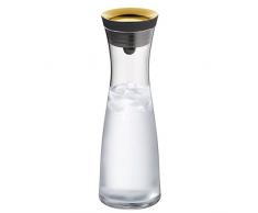 WMF 0617706590Â Caraffa dacqua di base, 1.0 l, Altezza 29 cm, Caraffa di vetro, Coperchio in silicone, Chiusura CloseUp, Oro
