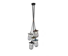 Trio Leuchten Trio 303800517 Birte Lampadario, Sospensione, Vetro, Multicolore/Trasparente