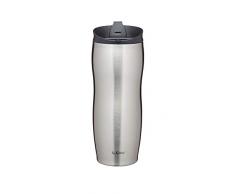 Kitchencraft le Xpress Insulated Travel mug, 400 ml (14 FL oz) â rosso, Acciaio inossidabile, Silver, 8.5 x 7.2 x 20.2 cm