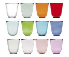 H&H St. Germain Set Bicchieri, Multicolore, 12 unitÃ , pz