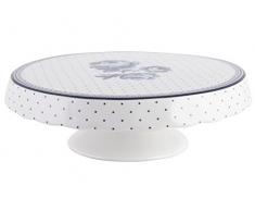 Katie Alice Vintage Indigo Alzata per Torte, in Porcellana, Blu