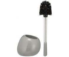 Wenko 20389100 Portascopino per WC Polaris, Ceramica, 14,5 x 34,5 x 15 cm, Grigio, 19 x 14.6 x 34.6 cm