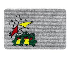 HMT 205 084 Zerbino Frogs Flocky Polipropilene Grigio 40 x 60 cm