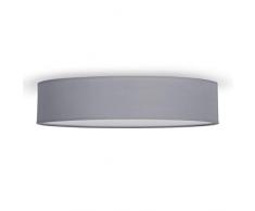 Smartwares Lampada da Soffitto Dream IDE-60036, Ø 50 cm, Design moderno, Tessuto grigio, Plafoniera con 4 attacchi