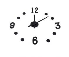 Markenlos Orologio da Parete Variable 13Teile Orologio da Cucina Soggiorno Ufficio Flessibile Dimensioni Nero