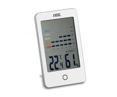 Igrometro digitale con allarme visivo per segnalare la muffa. Termometro con indicatore della temperatura e dellumiditÃ¡ dellaria con 12 ore di memoria. Ampio display LCD. Batteria Inclusa.