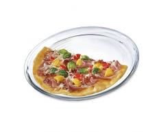 Bohemia Cristal 093Â 006Â 152Â simax Piatto Pizza Diametro 32Â cm in Vetro borosilicato Resistente al Calore Pizza Piatto, Vetro, Trasparente, 32Â x 32Â x 1.5Â cm
