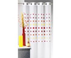 Tenda a fantasia geometrica con pois, 100% poliestere, Peperoncino, 140 x 240 cm