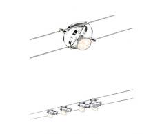 Paulmann 941.26Â corda System Griglia Bianco Caldo LED 4Â X 4Â W cromo/bianco 94126Â corda lampada a sospensione