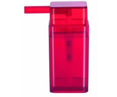 Spirella - Dispenser per Sapone a Forma di cubo, Colore: Rosso Trasparente