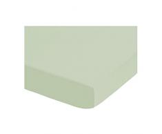 Biberna, lenzuola singolo singolo con angoli elasticizzati, Verde (GrÃ¼n), 140 cm x 200 cm