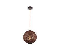 WOFI Lampadario a Sospensione E27, 60 W, Marrone, Ã: 30 cm