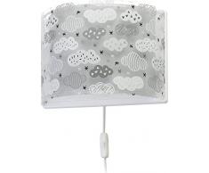 Dalber - Lampada da parete E-27, Nuvole grigio, Multicolore, 31 x 14.5 x 22.5