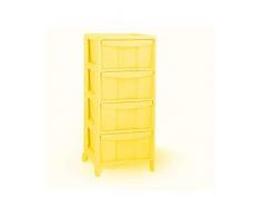 Costa Plastic Cassettiera con 4 Cassetti, Multicolore, Taglia Unica