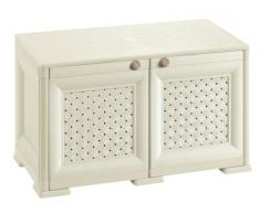 Tontarelli Omnimodus Armadio 1 Modulo con Anta Traforata, Angora, 79x47x46 cm