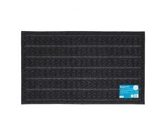 JVL Eco-Friendly Knit Design Raschietto zerbino Cavo, 45Â x 75Â cm, 100% Fibra di Poliestere Pet, 15% Gomma Riciclata, Antracite, 45Â x 75Â x 1Â cm