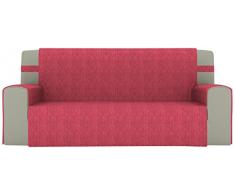 Eiffel Textile Parigi - Copri Divano 4 posti 190 x 195 x 2 cm Rosso