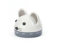 Kikkerland Kitchen Timer Topolino Cucina, Grigio, 7x6x9 cm