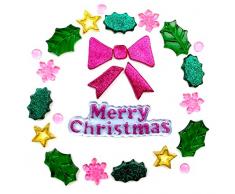 Outlook Design Gel Gems Natalizio Sacchetto Small Decorazioni Ghirlanda Merry Xmas, Polimero Morbido Totalmente atossico, 20x20x1 cm