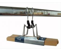 H & L Russel Set di 2 grucce a morsetto per pantaloni, opache, 25 cm