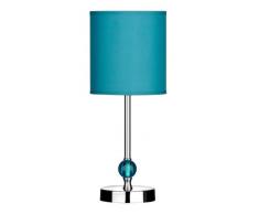 Premier PREM-2501499 Lampada da Tavolo, Acrilico/Metallo Cromato, Blu