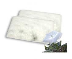 Venixsoft Coppia Cuscino Anti Soffoco in Memory Foam Luxury King per Un Relax Totale e Una Postura Corretta, con Fodera Cotone, Schiuma di Memoria, Bianco, 2 Unità