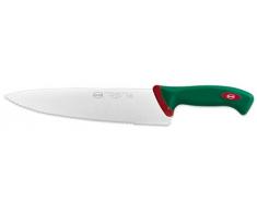 Sanelli Premana Professional Coltello Trinciante Chef seghettato, Acciaio Inossidabile, Verde/Rosso
