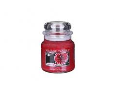 Village Candle 106316024 Dahlia Vaso Medio, Rosso, 9.8 x 9.5 x 10.1 cm