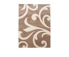 Wink Design Damasko Cream Tappeto Bagno/Scendiletto, Polipropilene, Beige, 60x110x0.1 cm