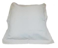 Home Basic 253 - Cuscino Decorativo in Nido dApe, 60x60 cm, Bordo 5 cm, Colore Bianco