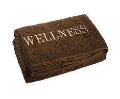 aqua-textil - Asciugamano da Sauna Wellness, 80 x 200 cm, Marrone, Einzelpack